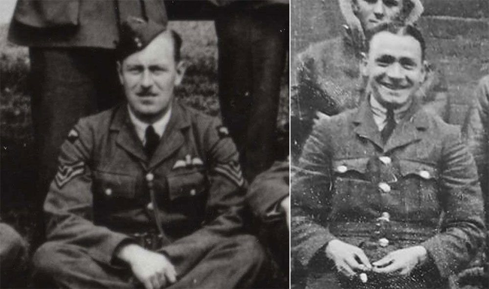 Pilot Officer Frederick George Nightingale (left) and Sergeant George Mennie Leslie (right)