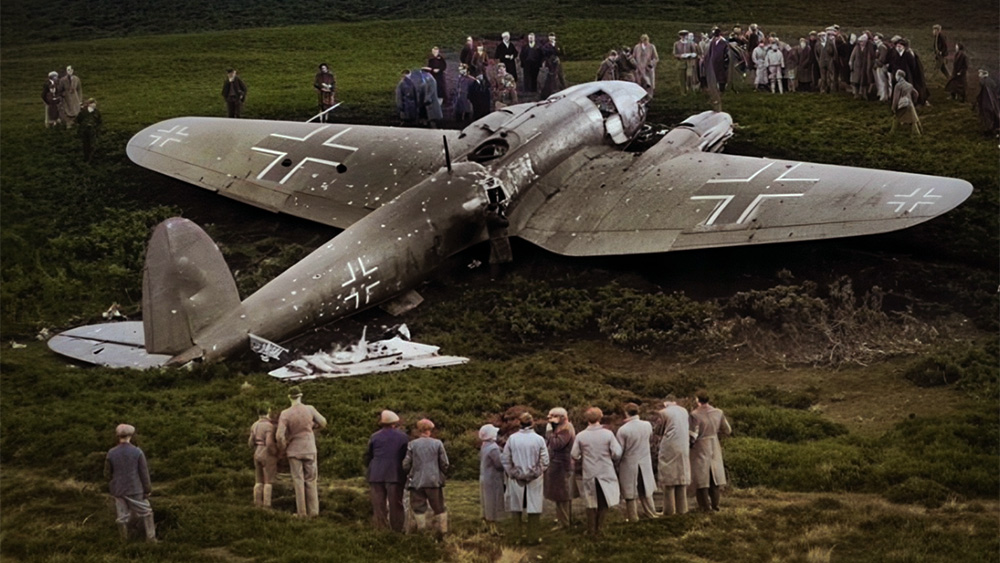 The First German Aircraft Shot Down Over Britain in WW2