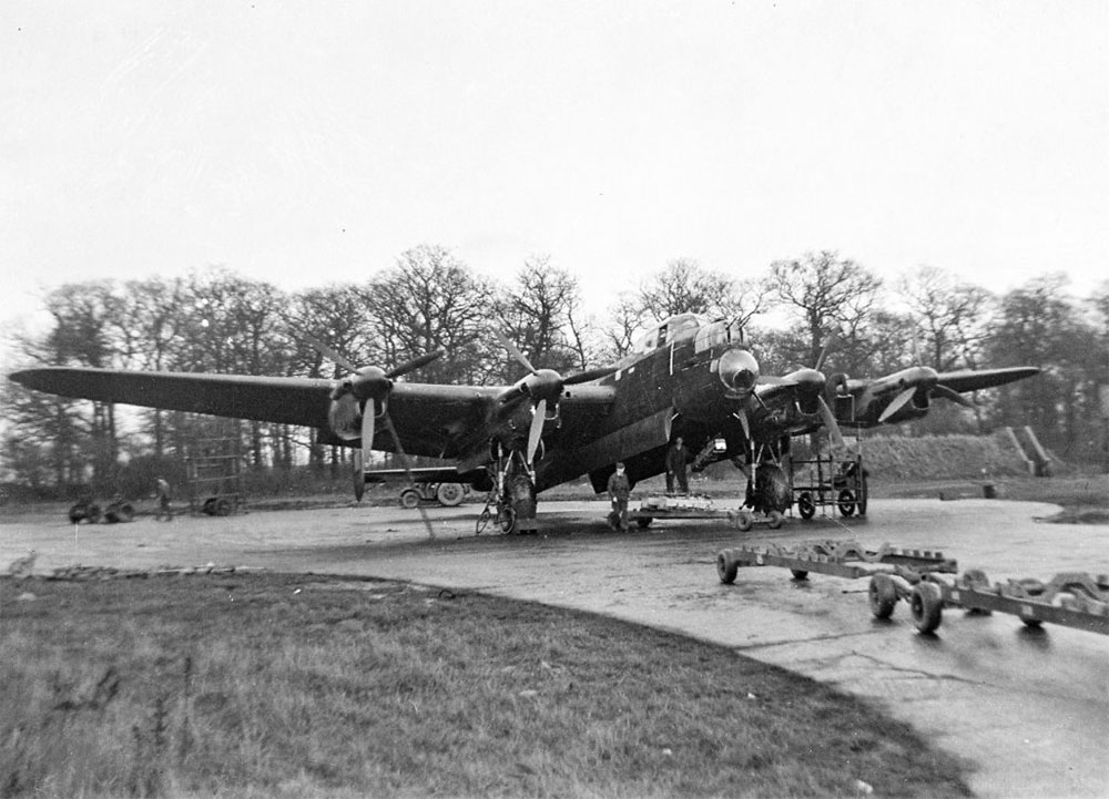 An Avro Lancaster at Metheringham during the Second World War